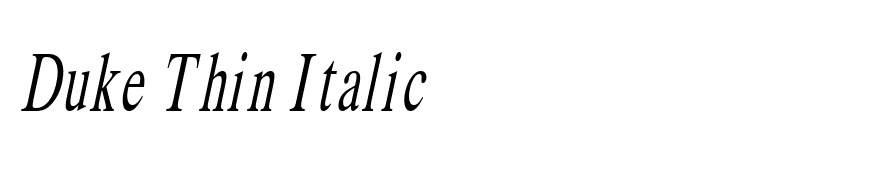 Duke Thin Italic