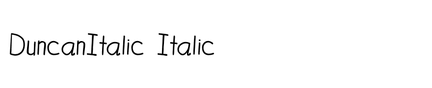 DuncanItalic Italic