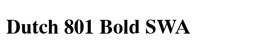 Dutch 801 Bold SWA