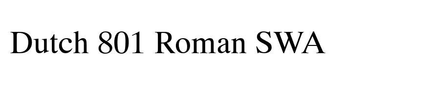 Dutch 801 Roman SWA