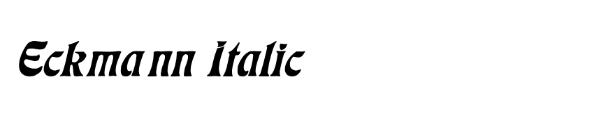 Eckmann Italic