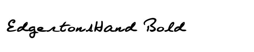 EdgertonsHand Bold