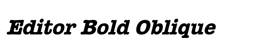 Editor Bold Oblique