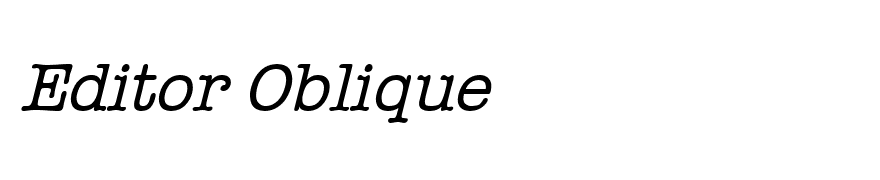 Editor Oblique