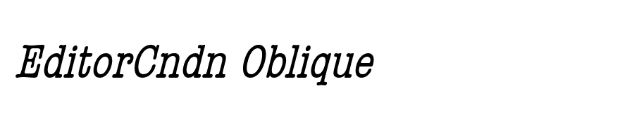 EditorCndn Oblique