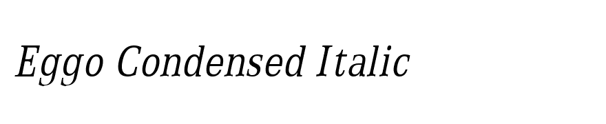 Eggo Condensed Italic