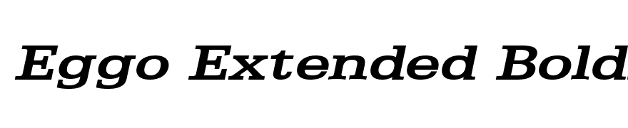 Eggo Extended BoldItalic
