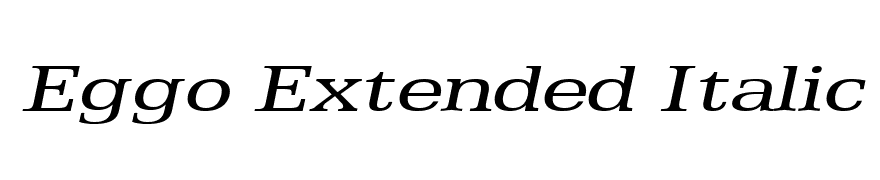 Eggo Extended Italic