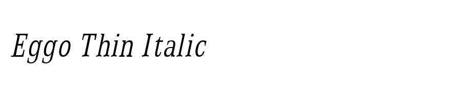 Eggo Thin Italic