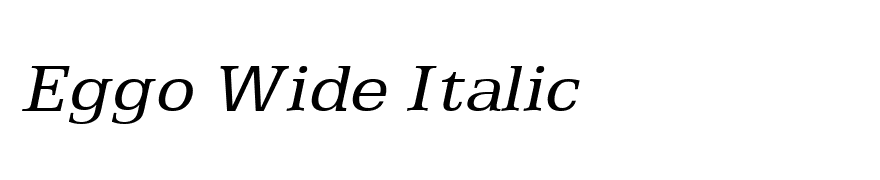 Eggo Wide Italic