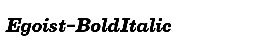 Egoist-BoldItalic