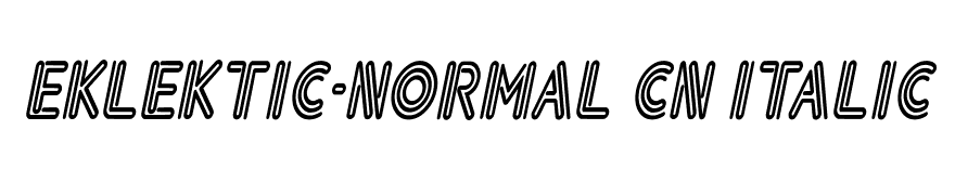 Eklektic-Normal Cn Italic