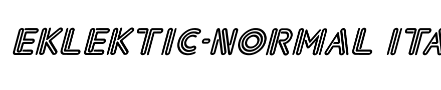 Eklektic-Normal Italic