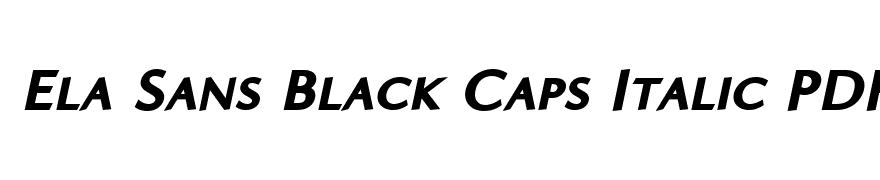 Ela Sans Black Caps Italic PDF