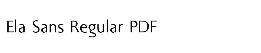Ela Sans Regular PDF
