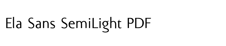 Ela Sans SemiLight PDF