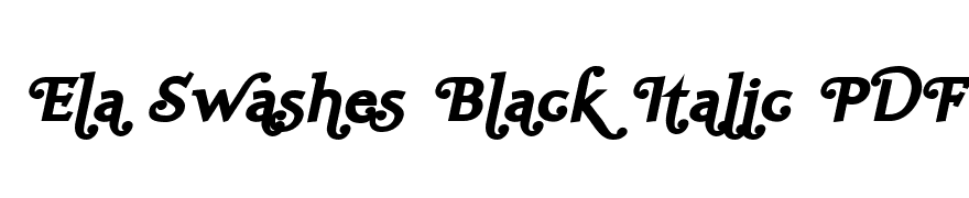 Ela Swashes Black Italic PDF