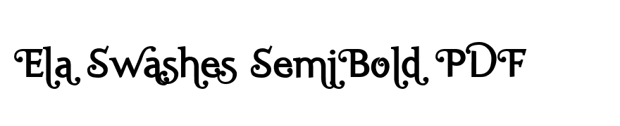 Ela Swashes SemiBold PDF