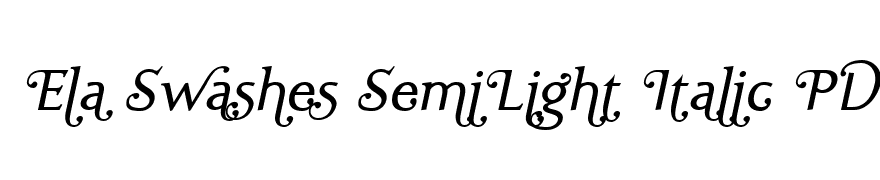 Ela Swashes SemiLight Italic PDF