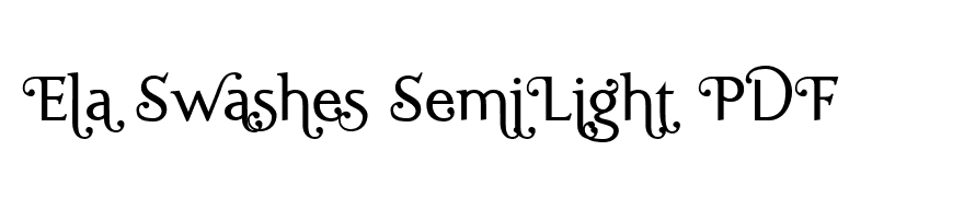 Ela Swashes SemiLight PDF