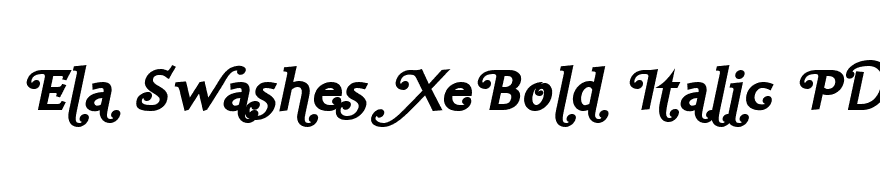 Ela Swashes XeBold Italic PDF