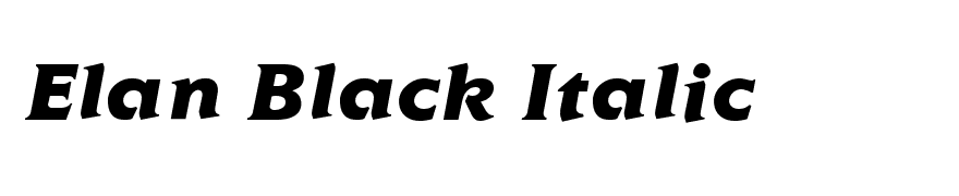 Elan-Black Italic