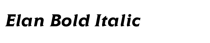 Elan-Bold Italic