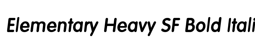 Elementary Heavy SF Bold Italic