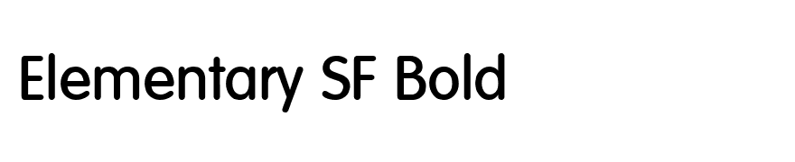 Elementary SF Bold