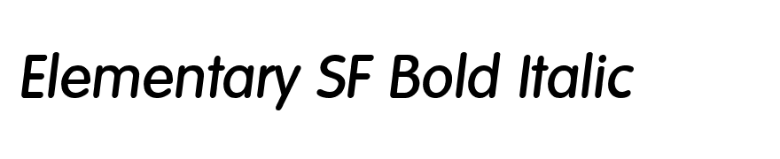 Elementary SF Bold Italic