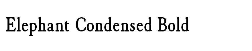 Elephant Condensed Bold