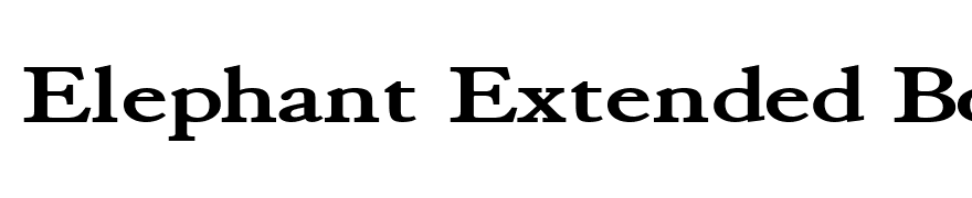 Elephant Extended Bold