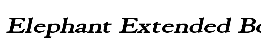 Elephant Extended BoldItalic