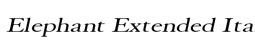 Elephant Extended Italic