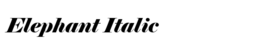 Elephant Italic