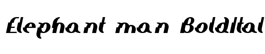Elephant man BoldItalic