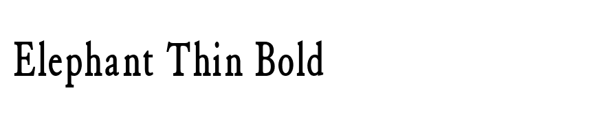 Elephant Thin Bold