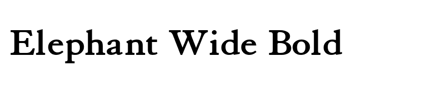 Elephant Wide Bold
