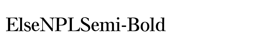 ElseNPLSemi-Bold