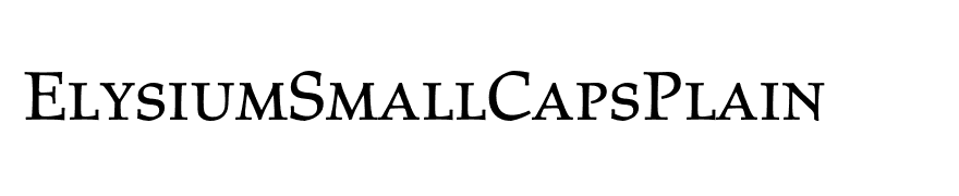 ElysiumSmallCapsPlain