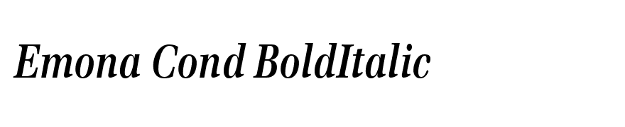 Emona Cond BoldItalic