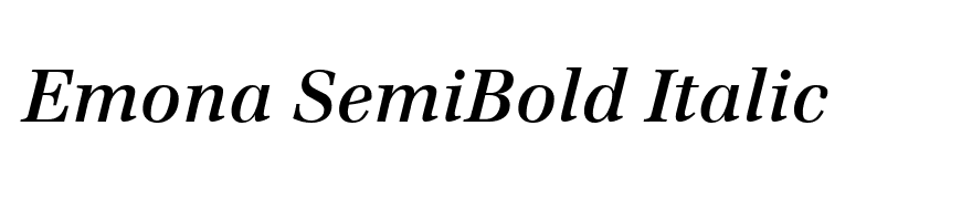 Emona SemiBold Italic