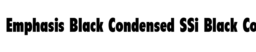 Emphasis Black Condensed SSi Black Condensed