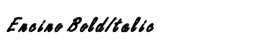 Encino BoldItalic