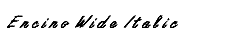 Encino Wide Italic