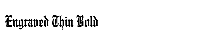 Engraved Thin Bold