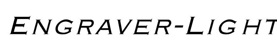 Engraver-Light Italic
