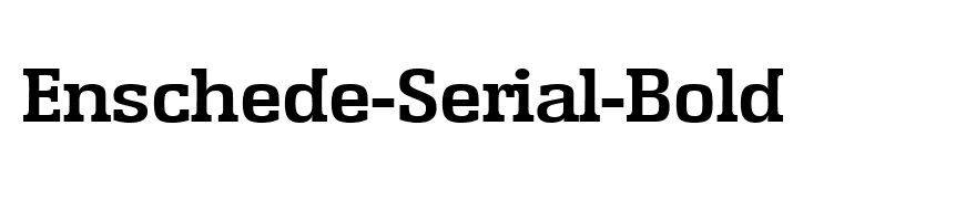 Enschede-Serial-Bold