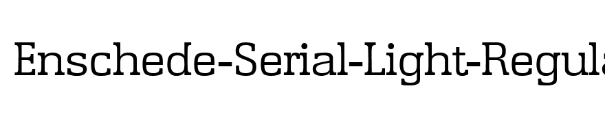 Enschede-Serial-Light-Regular