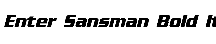 Enter Sansman Bold Italic